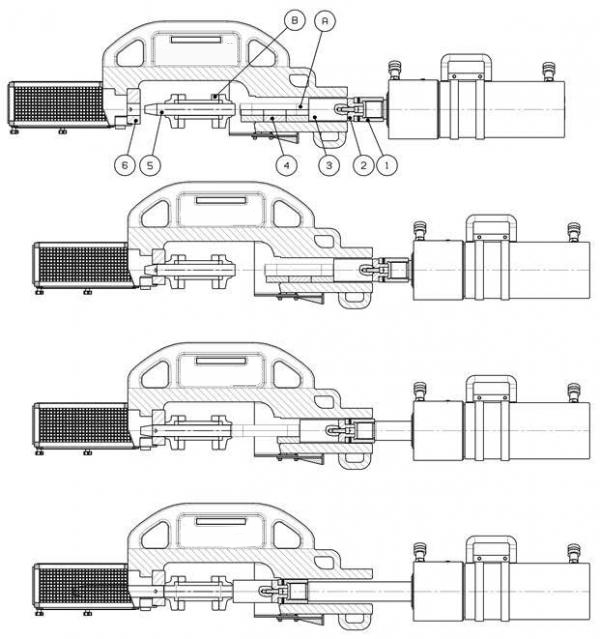 Portable hydraulic press_pin assembly sequence